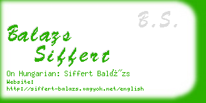 balazs siffert business card